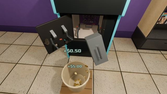 Emptying the coin box